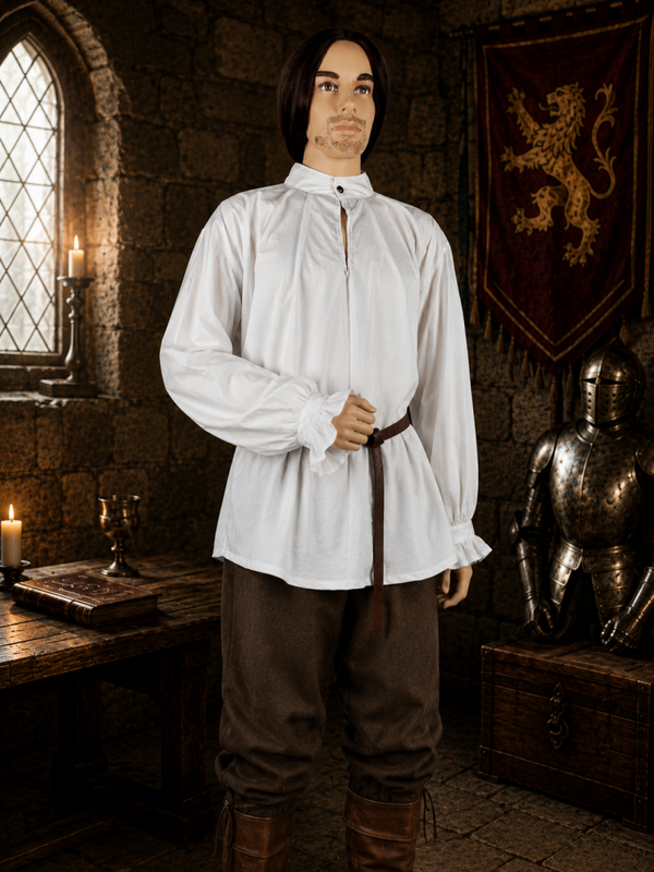 Medieval Pirate Shirt with Ruffle Sleeves XS - XXXL