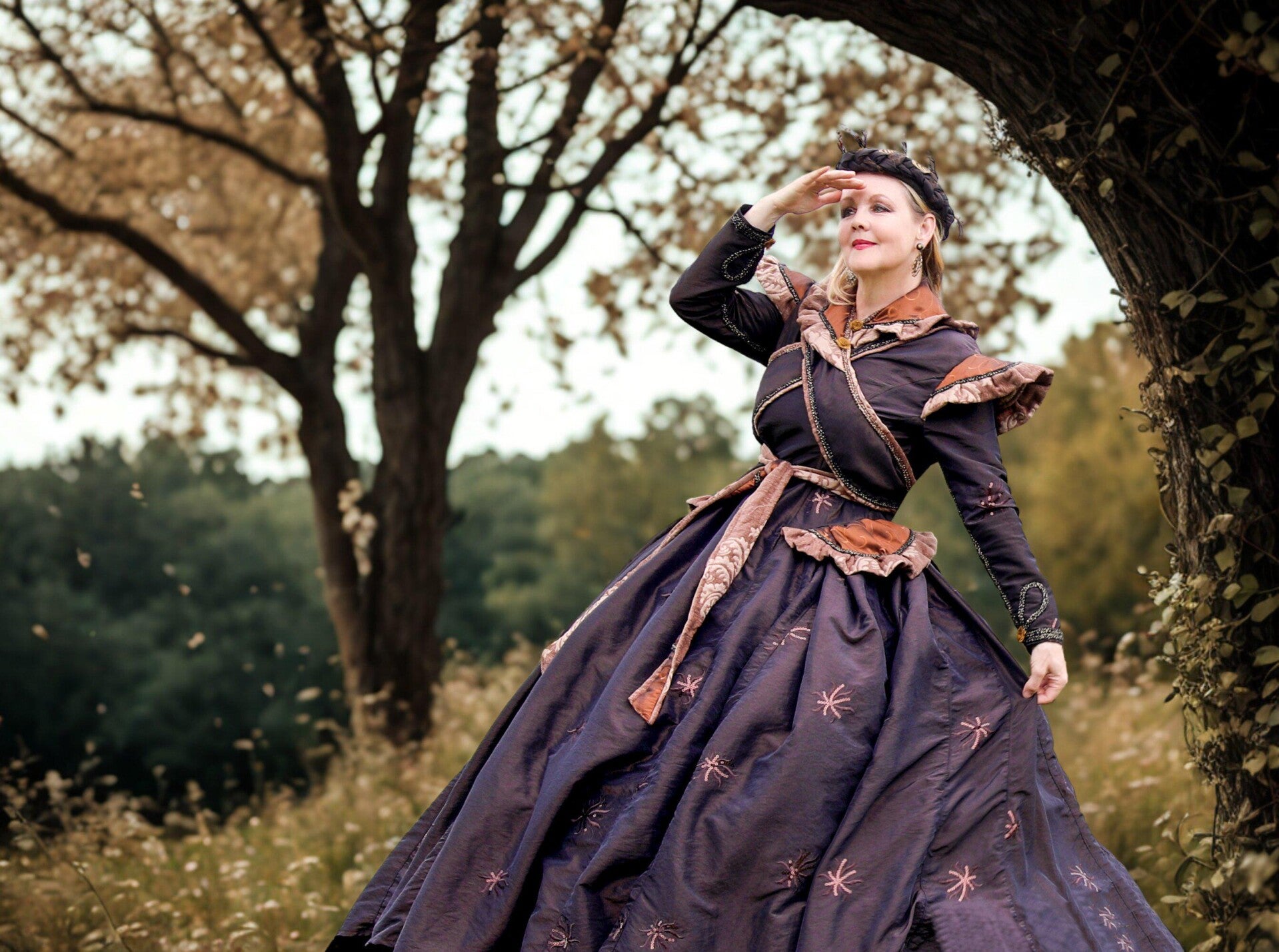 Custom Epic Fantasy Silk Taffeta Gown