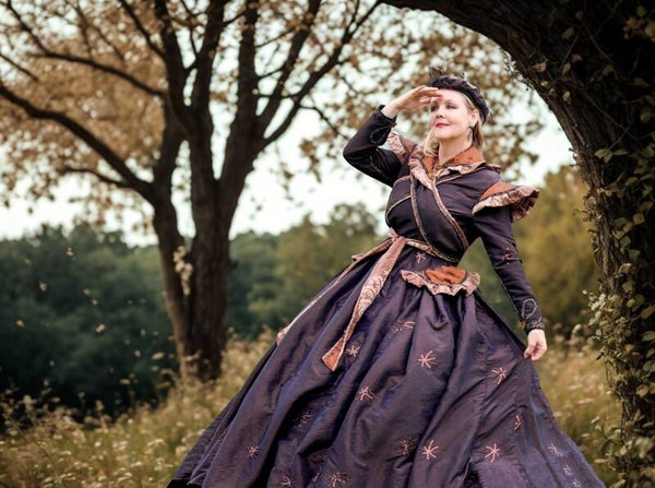 Custom Epic Fantasy Silk Taffeta Gown