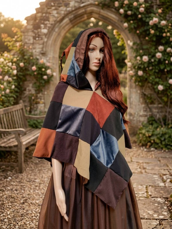 Viking Hood Patchwork Medieval