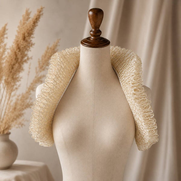 Extra Long Handmade Ruff Collar | Renaissance Ruff | Wearable Textile Art