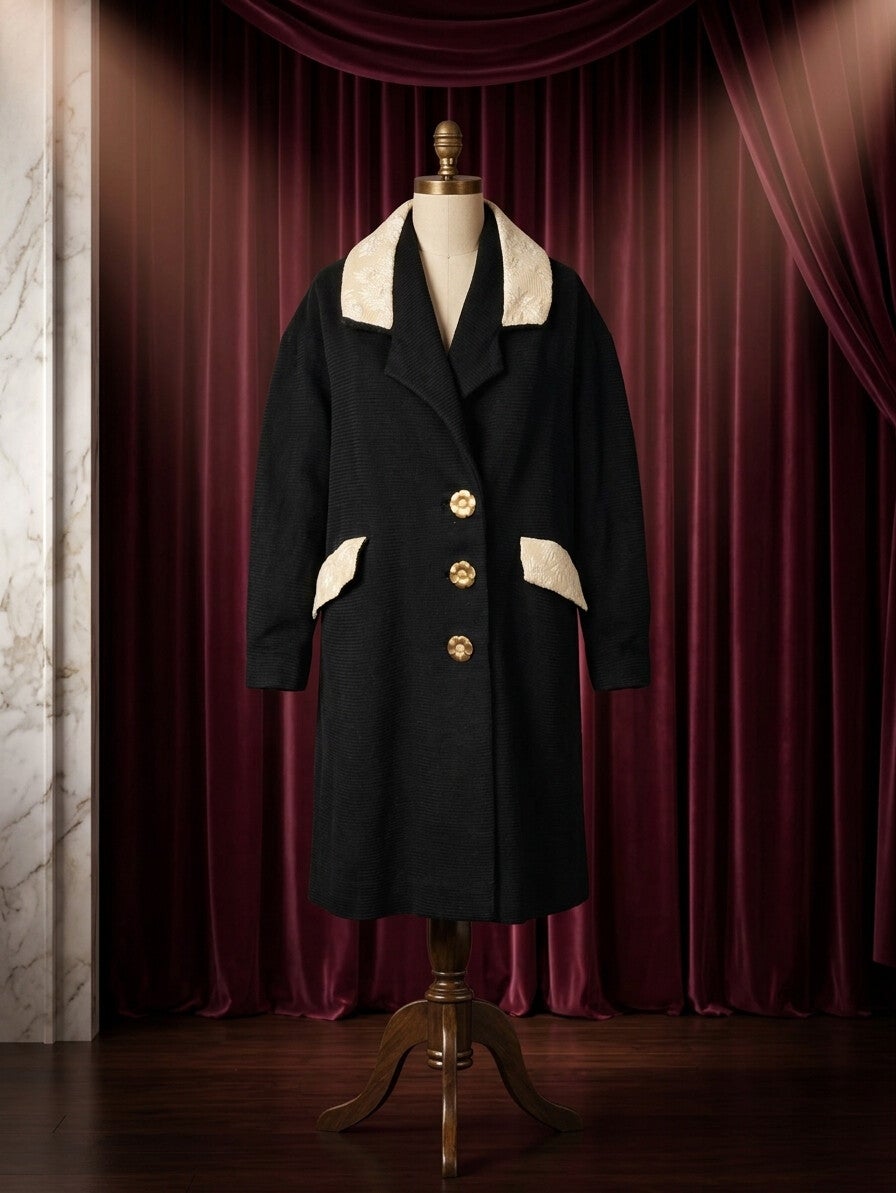 Authentic Vintage Wool Coat – 1920s–1950s