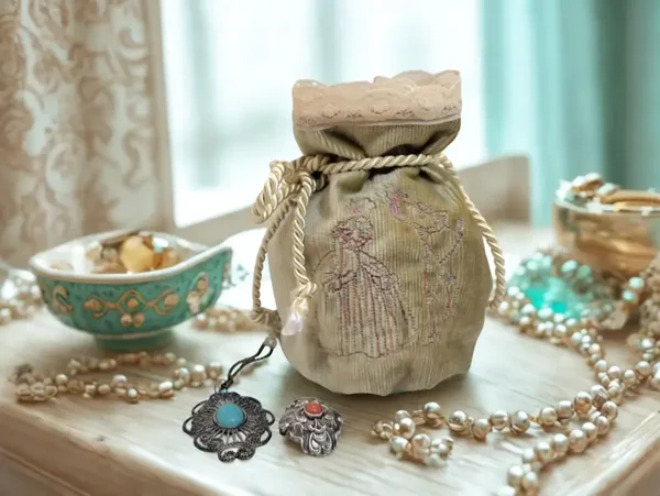 Victorian Drawstring Pouch