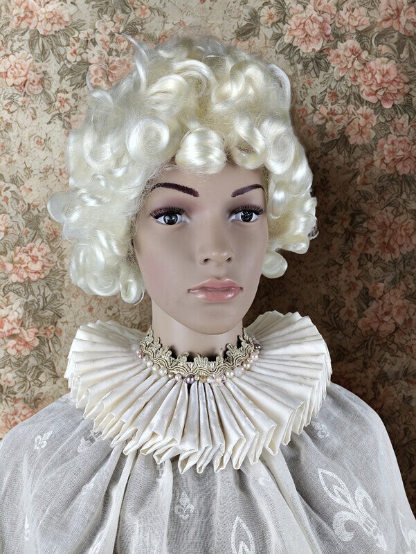 Silk Ruff Collar Victorian Baroque Statement