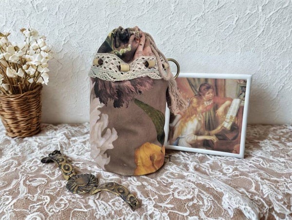 Victorian Style Velvet Beaded Small Bag