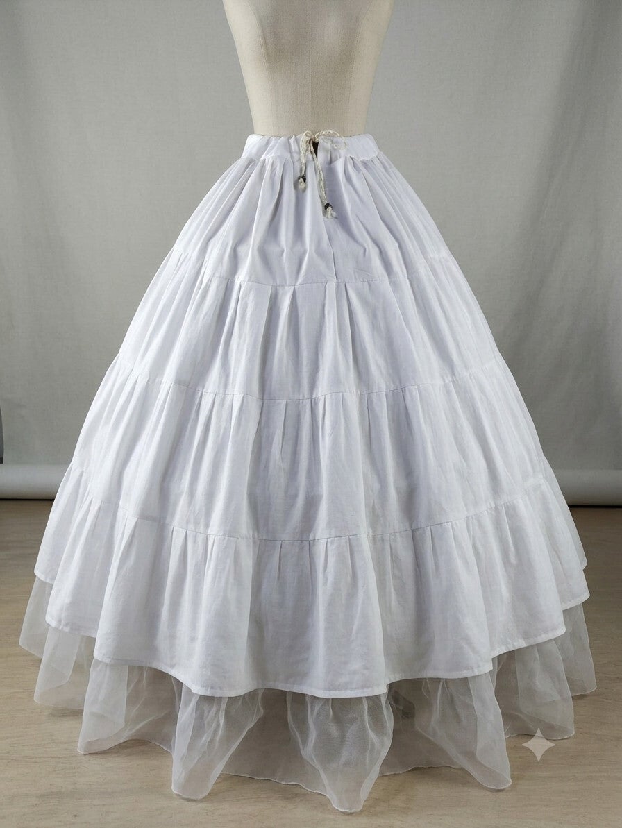 Cotton Crinoline Underskirt for Hoop Dresses