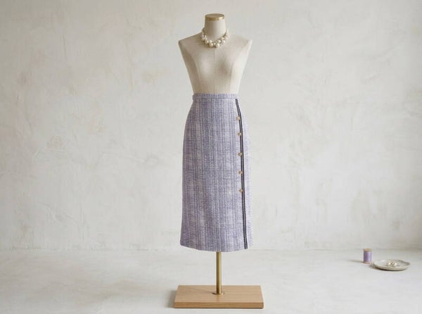 Parisian Style Atelier Skirt with Silk Lining I One of A kind Couture Piece