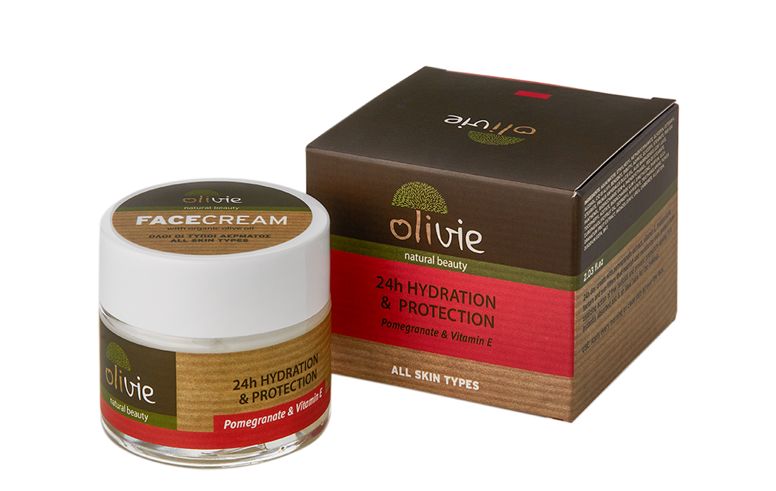 GEZICHTSCREME Granaatappel, Vitamine E & biologische olijfolie