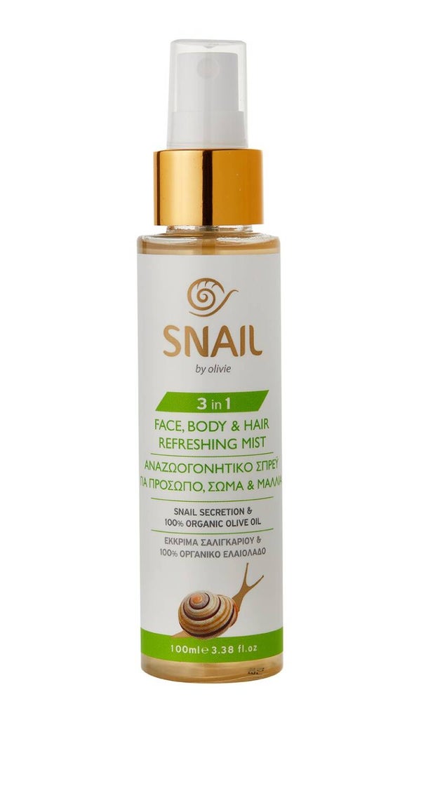 3 IN 1 BODY, GEZICHT, HAAR MIST Slakken slijm extract & zijde-proteïnen