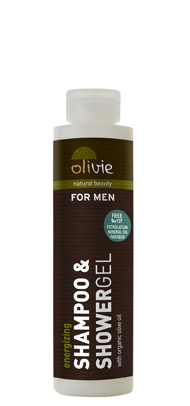 SHAMPOO & DOUCHEGEL 2 in 1 Ginseng & biologische olijfolie voor mannen