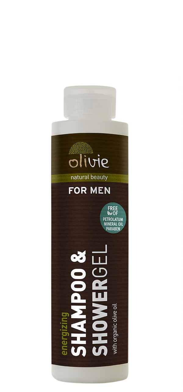 SHAMPOO & DOUCHEGEL 2 in 1 Ginseng & biologische olijfolie voor mannen