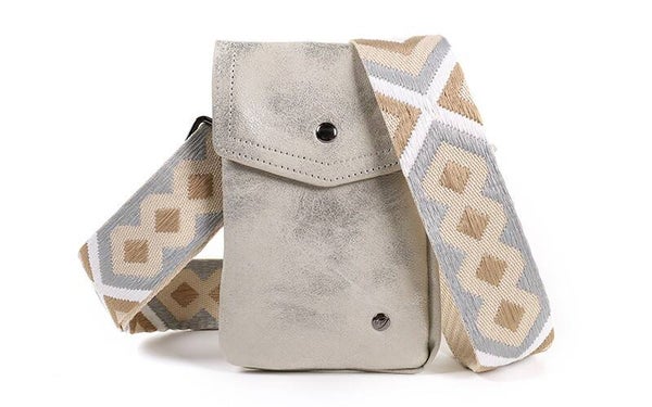 Zilver telefoon / schoudertas "Soest"