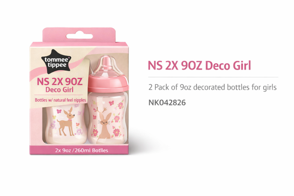NS 2X 9OZ DECO BOTTLE GIRL
