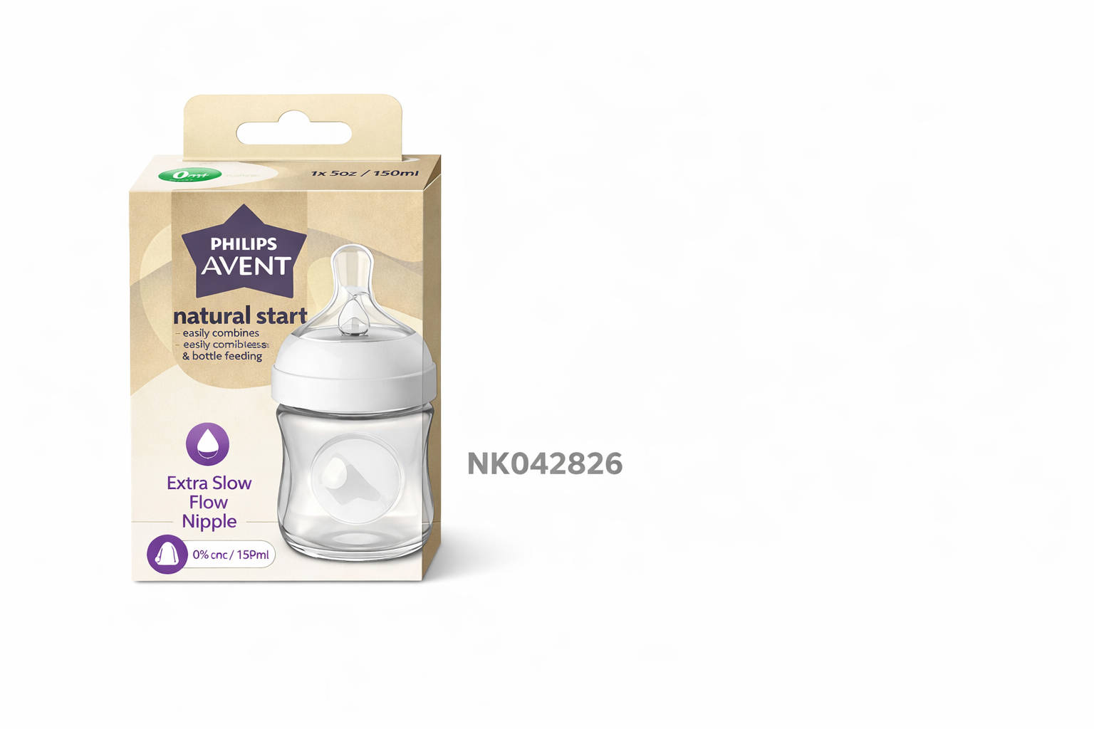 Natural Start 5oz Bottle + Slow Nipple