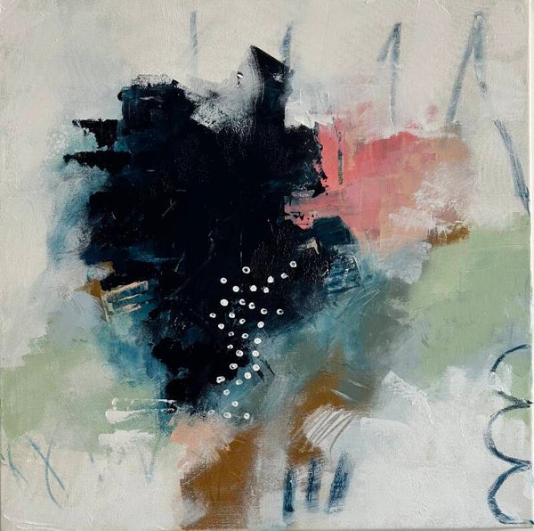 BLUE BOWS - canvas 50 op 50cm
