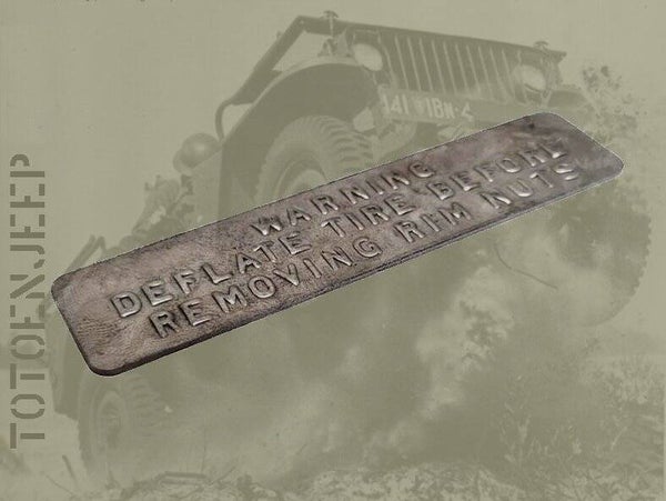 PLAQUETTE JANTE COMBAT