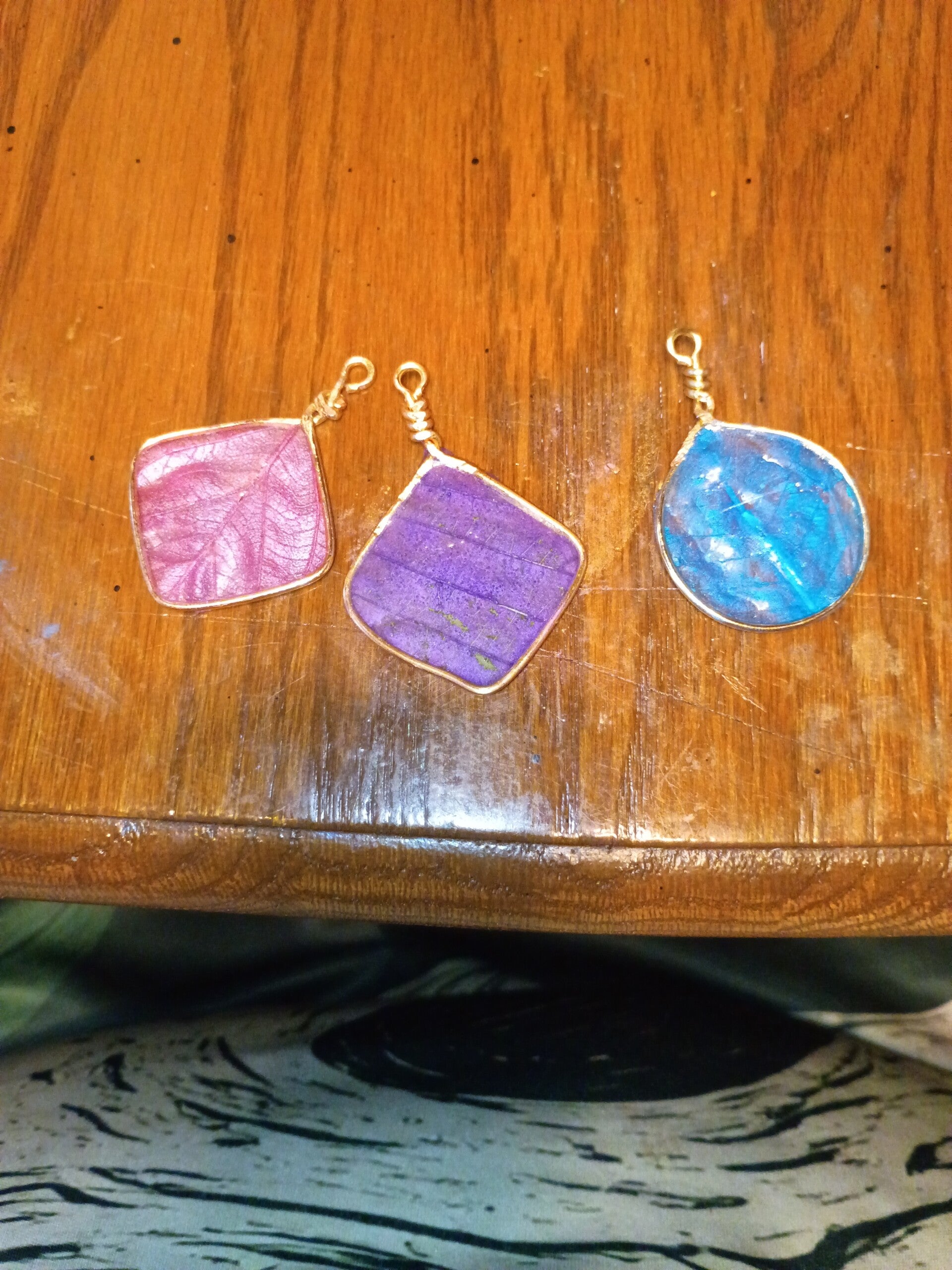 Resin necklace charm