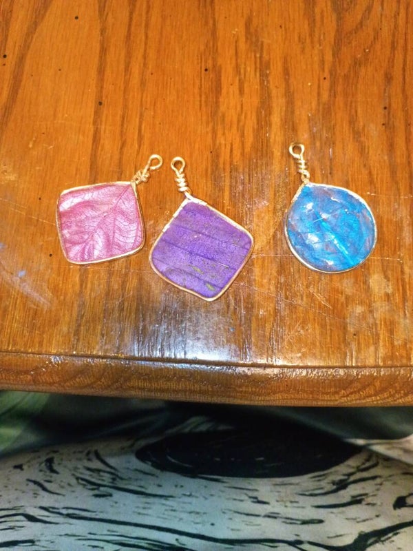 Resin necklace charm