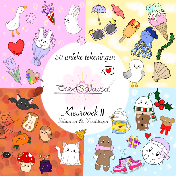 Kleurboek II 🌸☀️🍁❄️