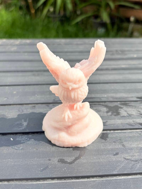 Kerze im Eulen Design
