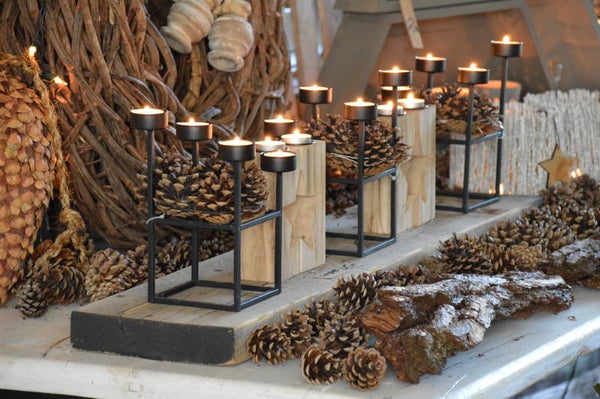 STRAKKE zwarte theelichthouder