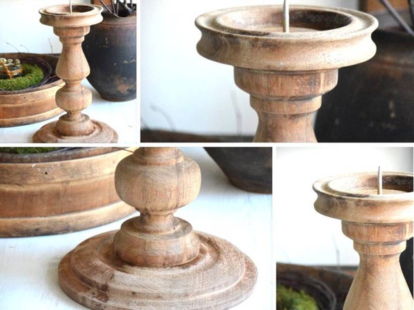 SOBERE ZWaRe eiken kandelaar