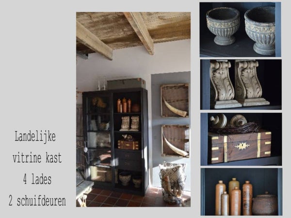 Landelijke VITRINE kast