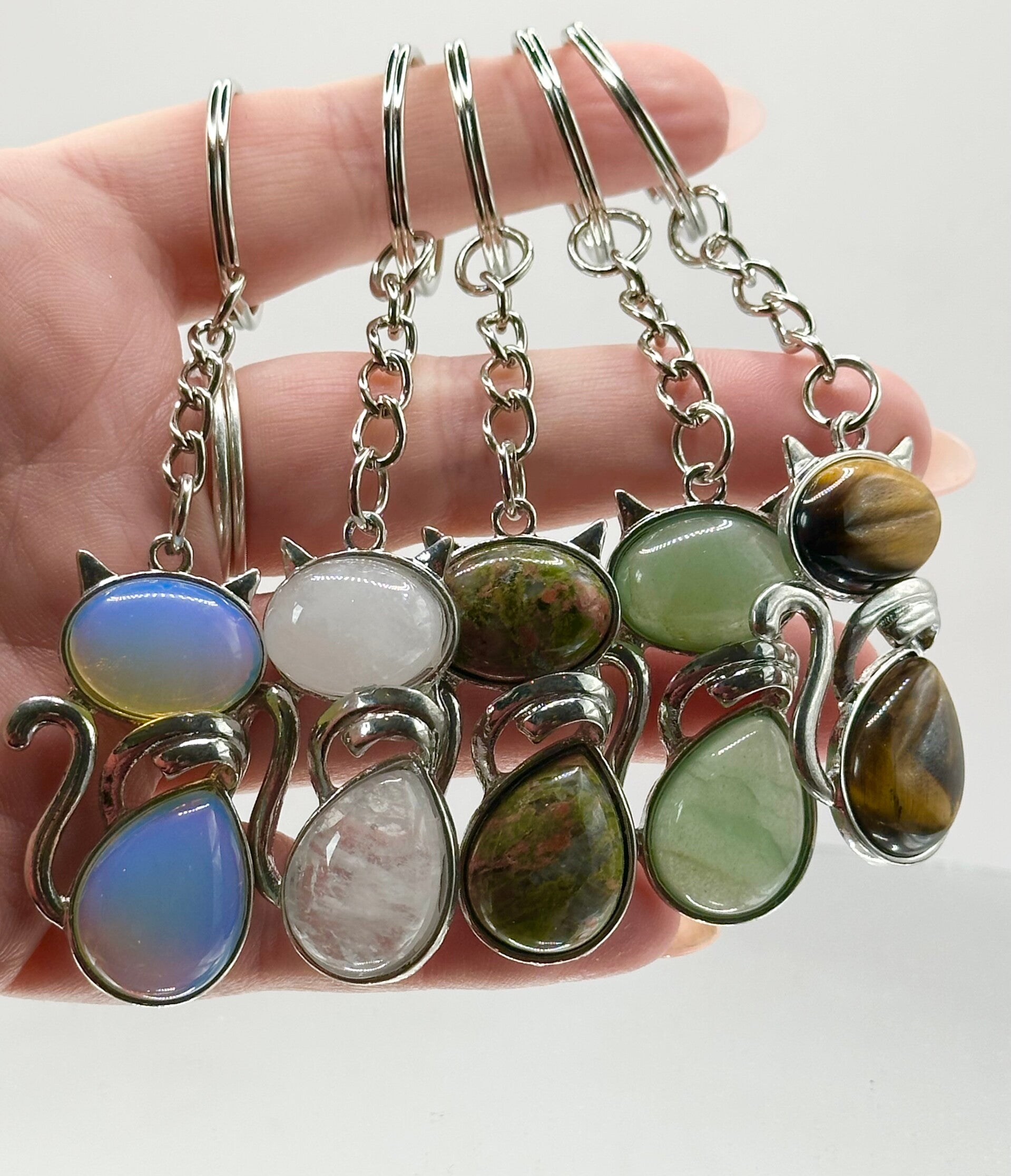 Crystal Cat Keychain