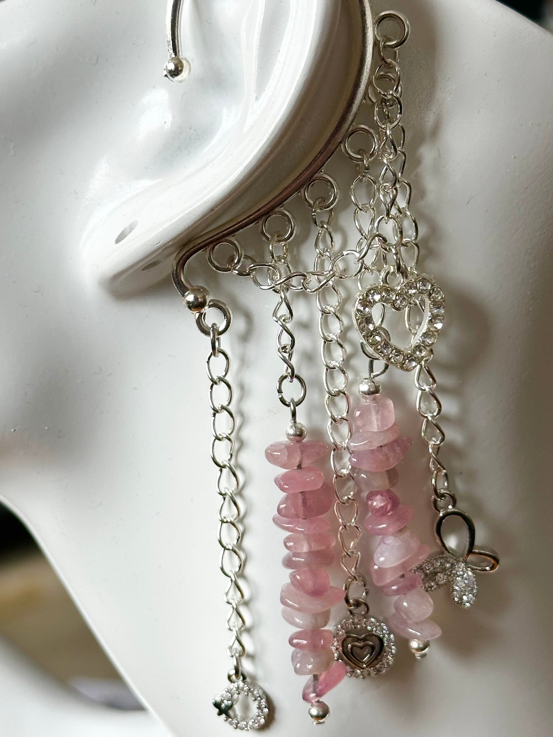 Rose Quartz Earcuffs