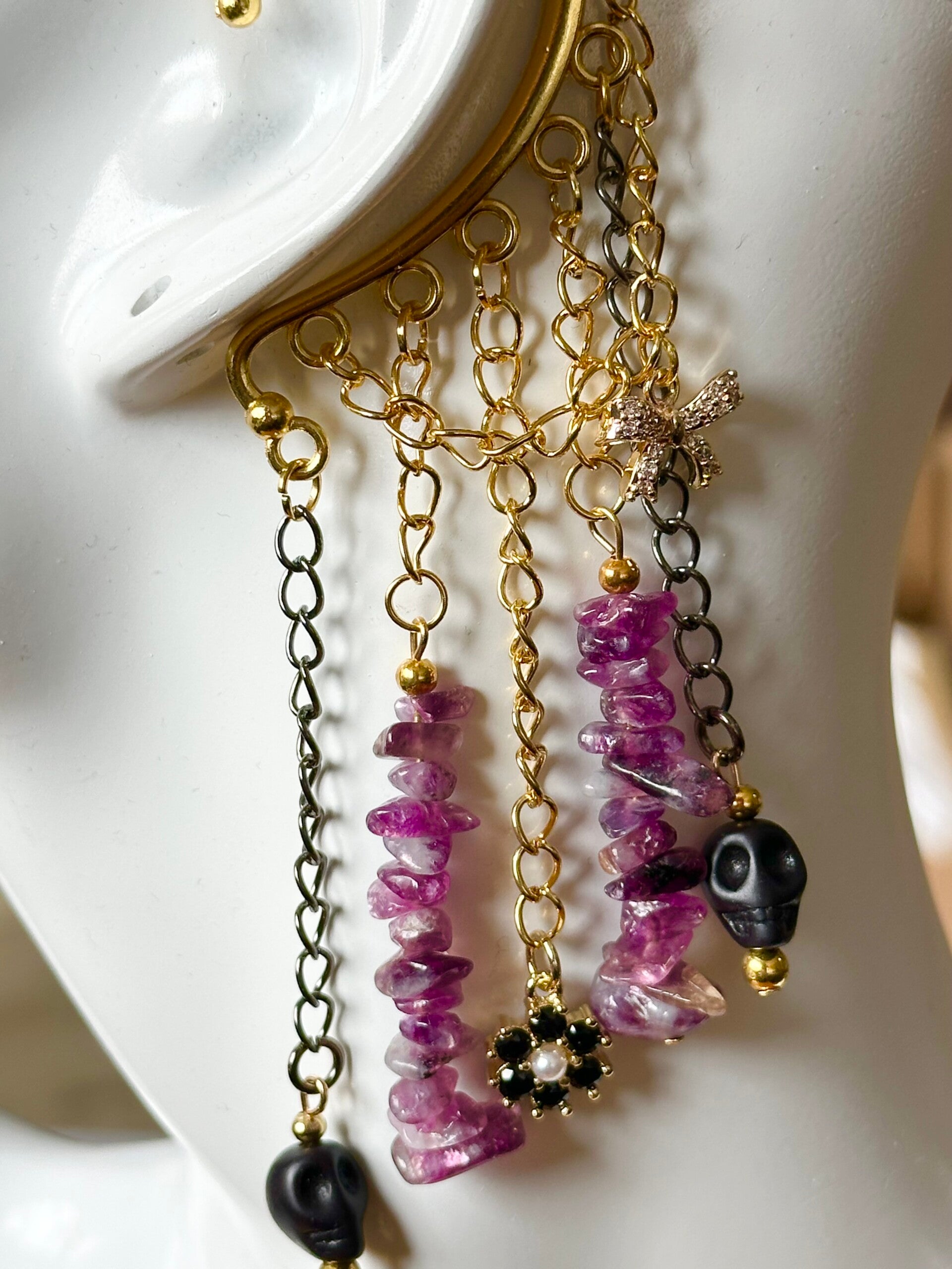 Purple Mica Earcuffs