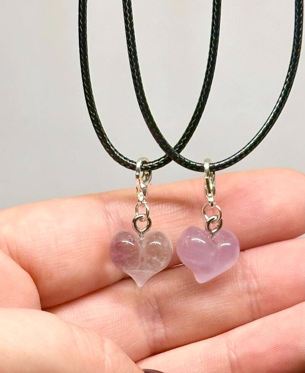 Fluorite Heart Necklaces