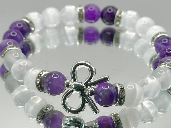 Selenite & Amethyst