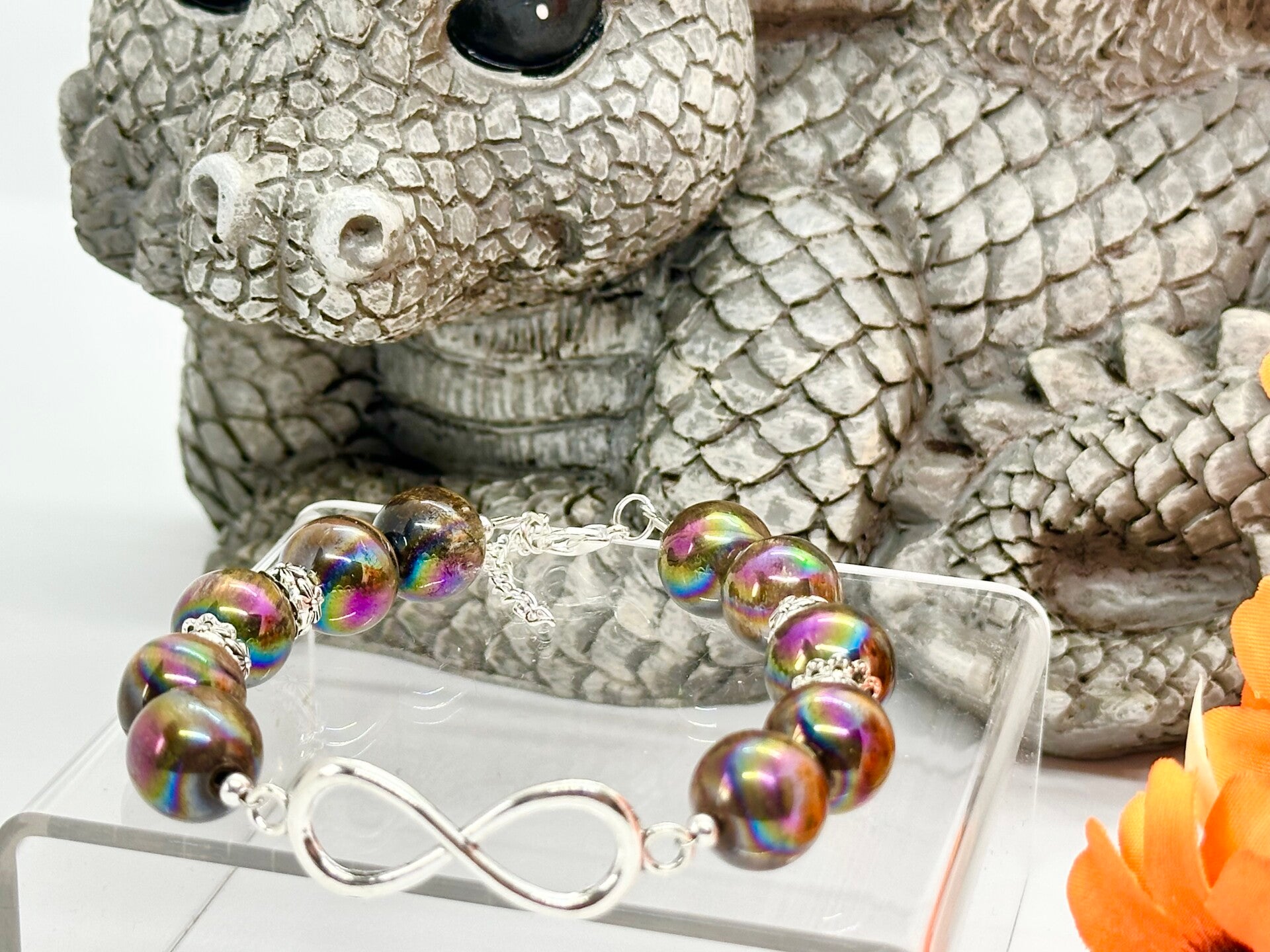 Aura Tiger Eye Infinity Bracelet