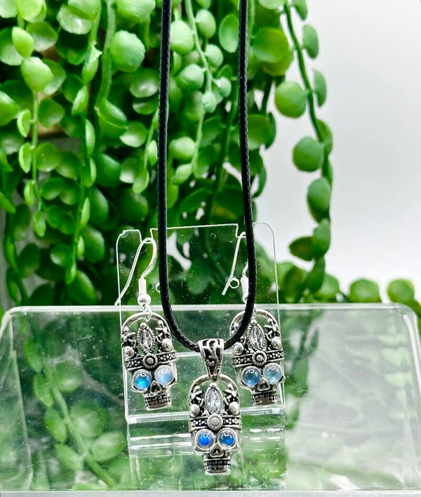 Labradorite Tibetan Skull Set