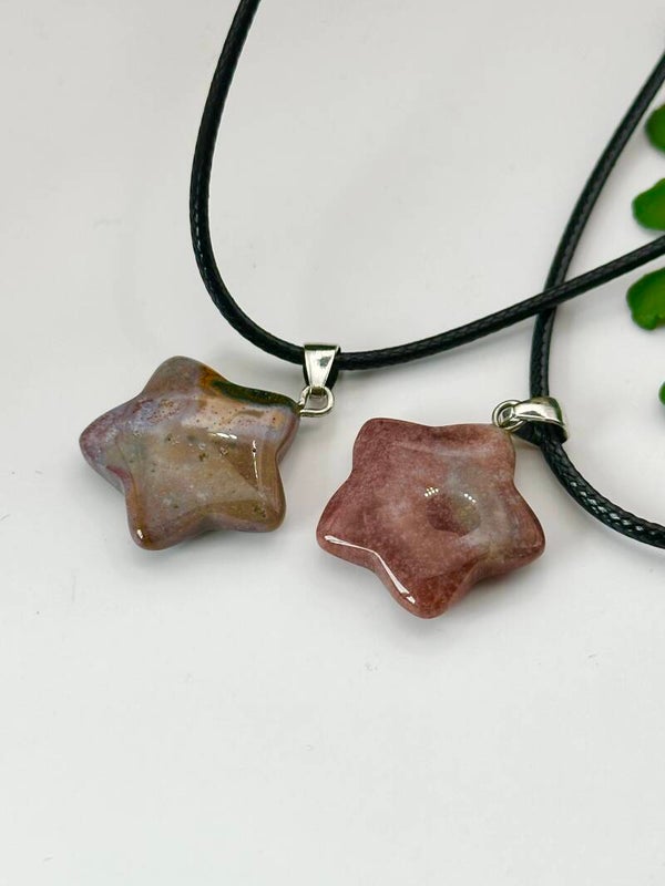 Ocean Jasper Star Pendant Necklace