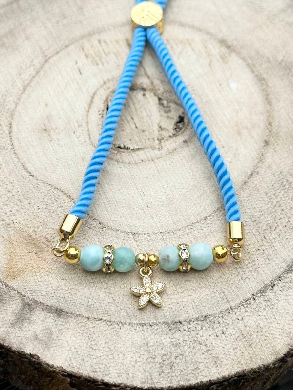 Larimar Cord Bracelet