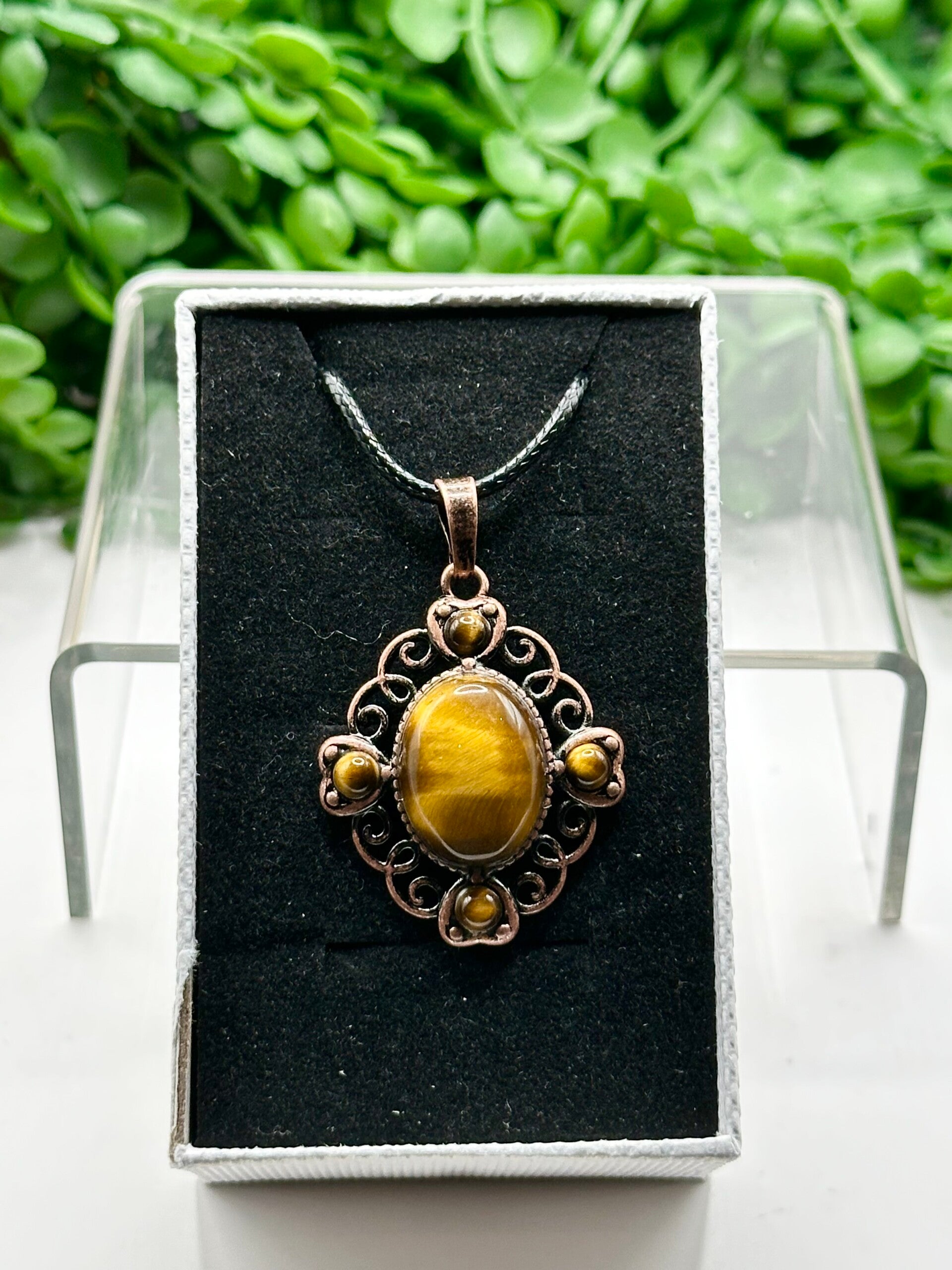 Tigers Eye Pendant Necklace