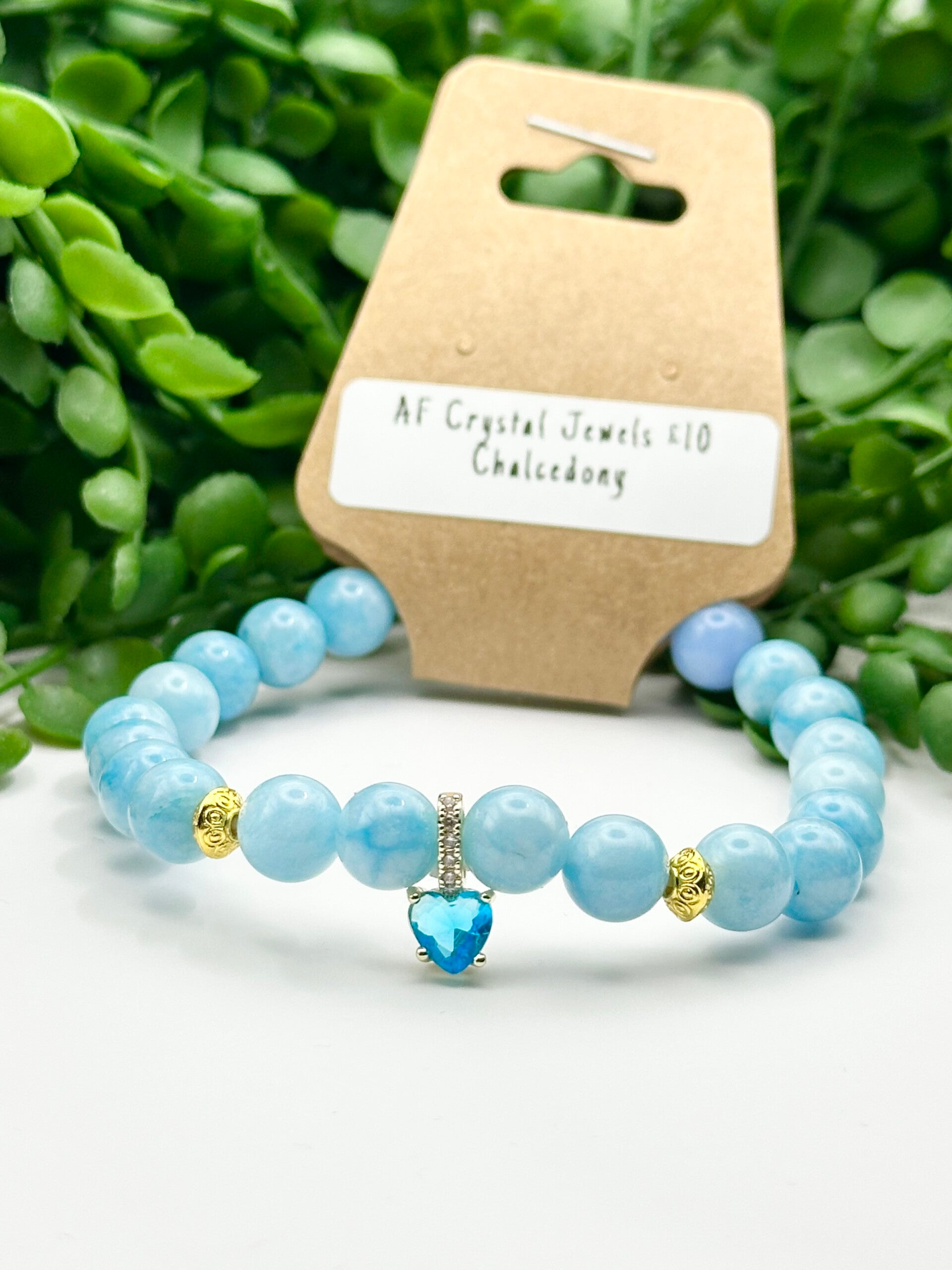 Chalcedony (Dyed) Heart Bracelet