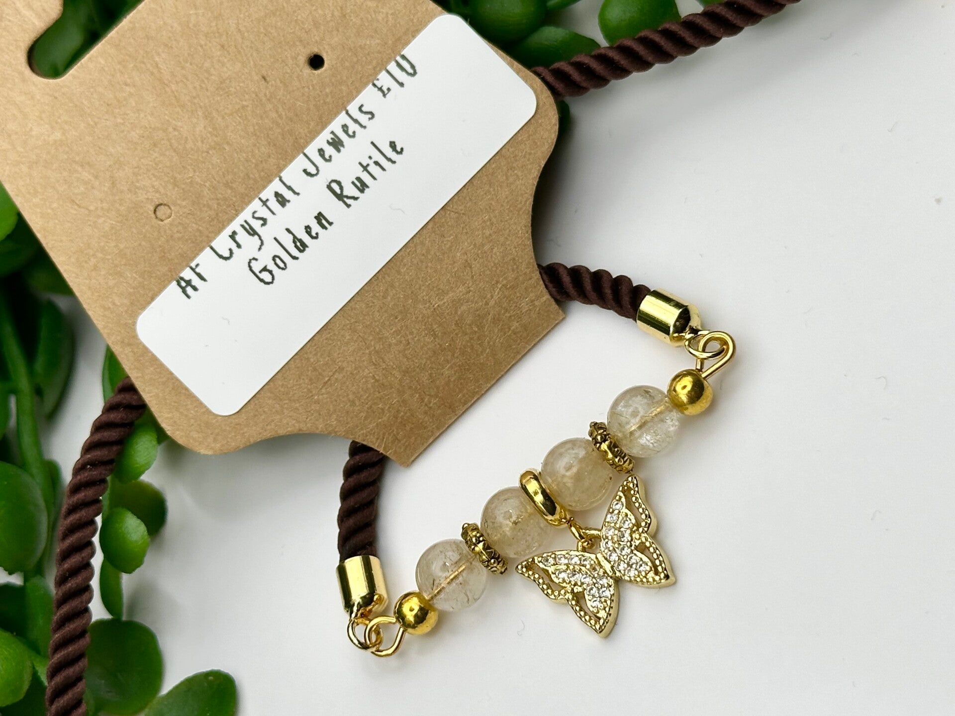 Golden Rutile Slider Bracelet