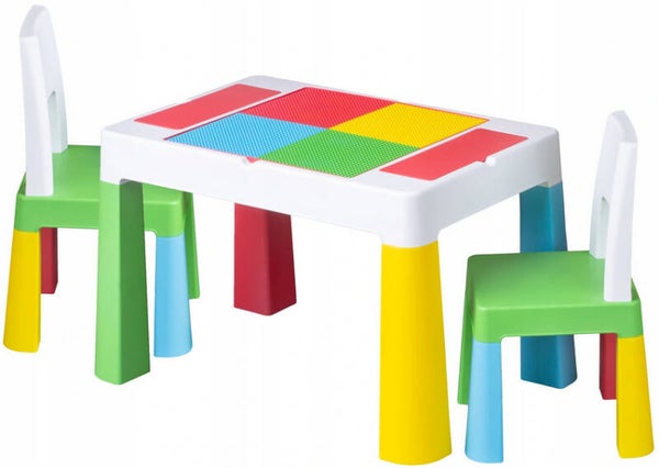 TEGA BABY Multifun Eco - wielofunkcyjny stolik z dwoma krzesełkami | Multicolor