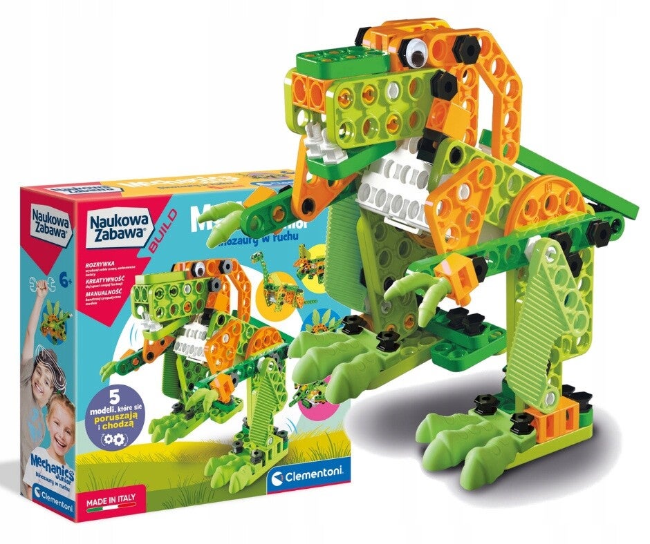 Klocki konstrukcyjne Clementoni Mechanics Junior Dinozaury