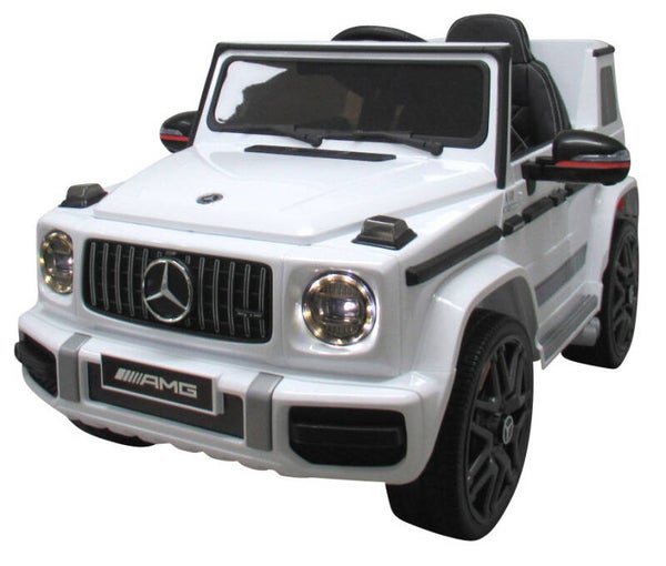 Biały Mercedes G63 AMG na Akumulator