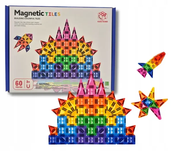 Klocki Magnetyczne 3D Magnetic Tiles 60 el.