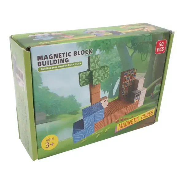 Klocki magnetyczne MAGNETIC BLOCK BUILDING – 50-el.