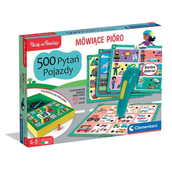 Mówiące Pióro 500 Pytań POJAZDY Gra Clementoni Mówi po Polsku