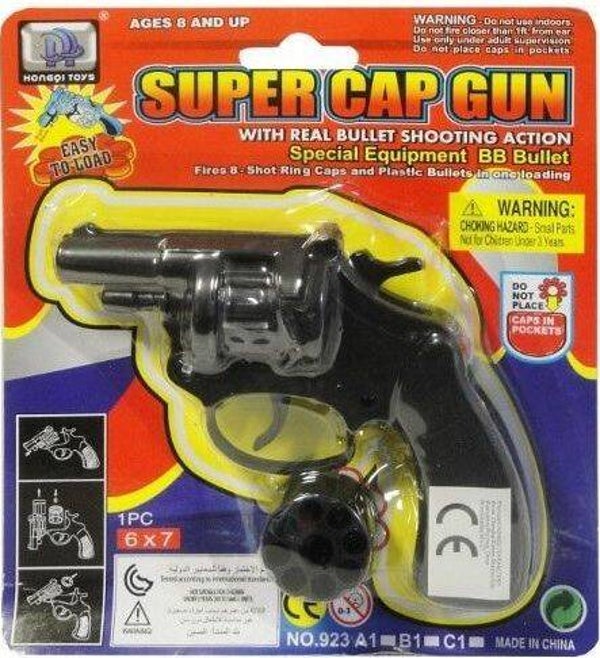 Plastikowy Pistolet Rewolwer na Kapiszony / Spłonki