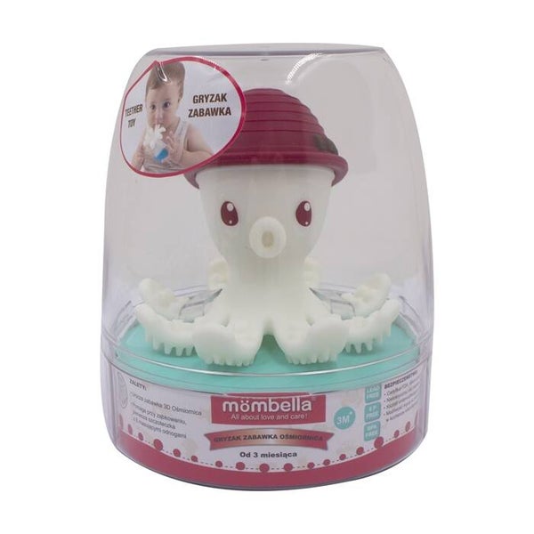 Mombella Gryzak Zabawka Ośmiornica Chimney Red