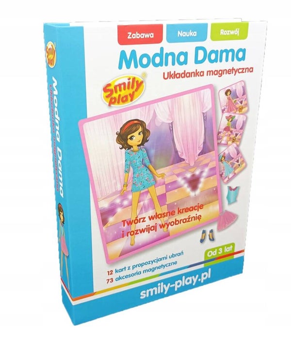 Zabawka edukacyjna SMILY PLAY Układanka magnetyczna Modna Dama SP82938