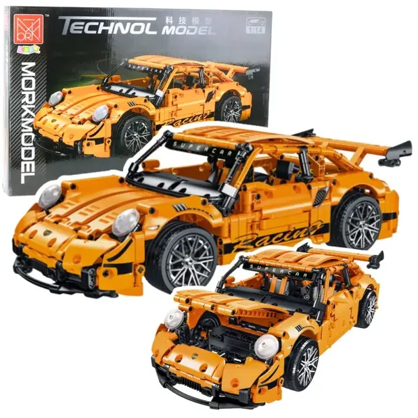 Klocki Konstrukcyjne Samochód GT Racing Pomarańczowy 1:14 1268 el.