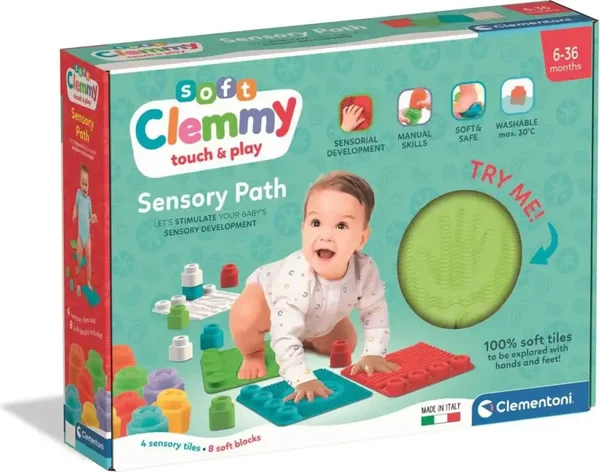 Clementoni Miękka mata do zabawy dla niemowląt Clemmy wielokolorowa